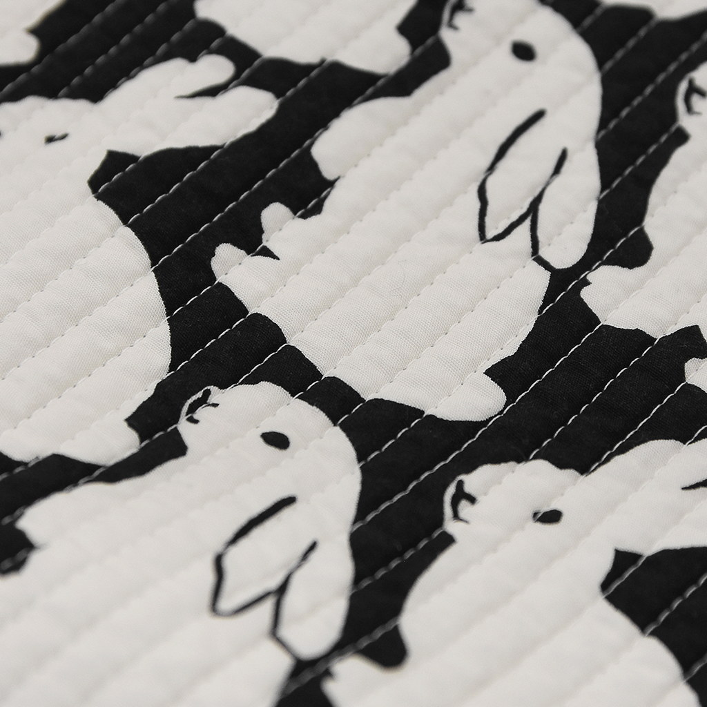 Quilting Little Black Bunnies Half Pouch
