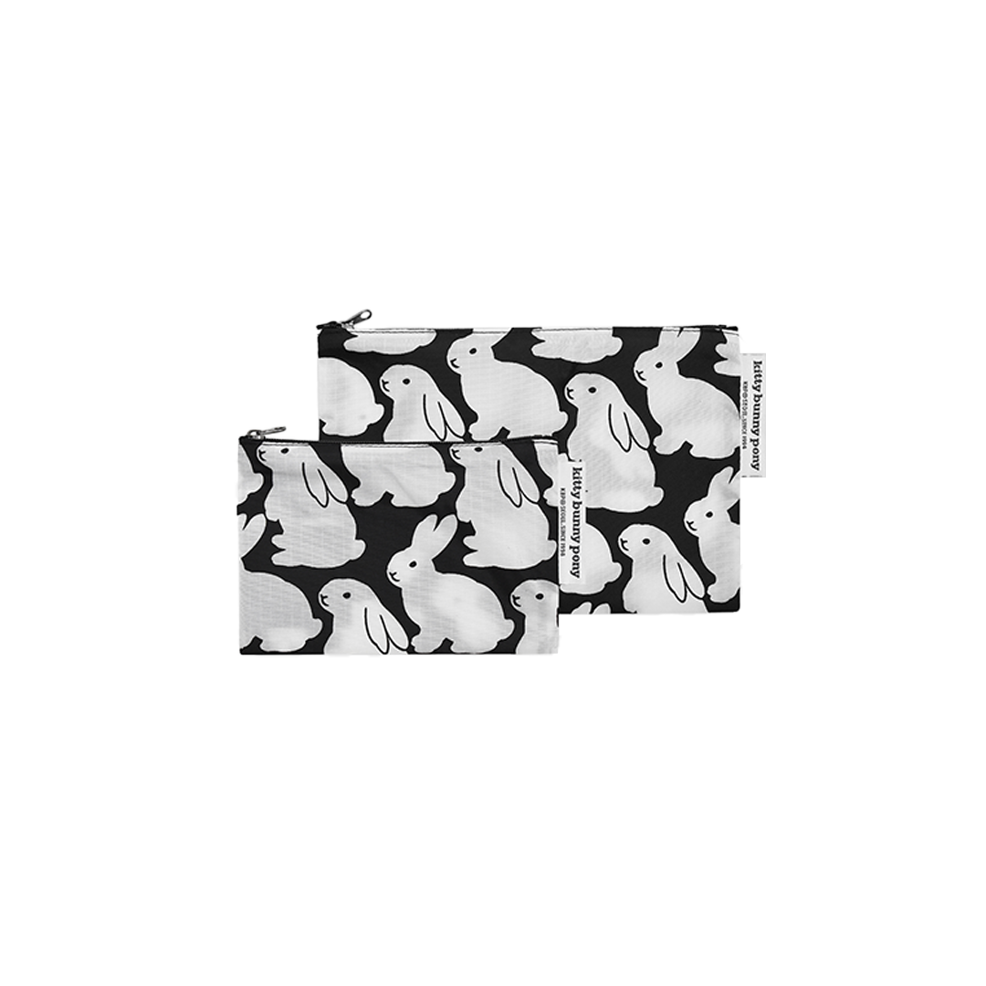 Ripstop Little Black Bunnies Pouch