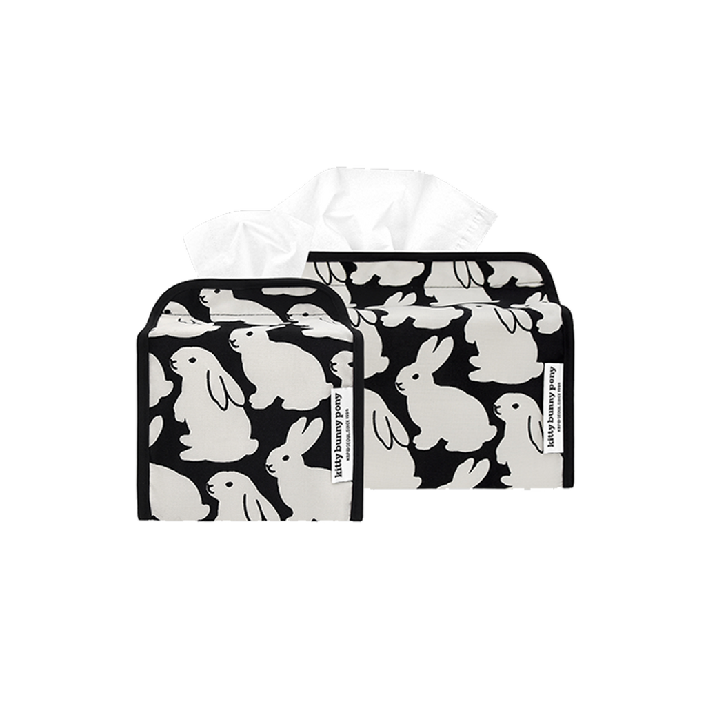 Little Black Bunnies Tissuebox Cover