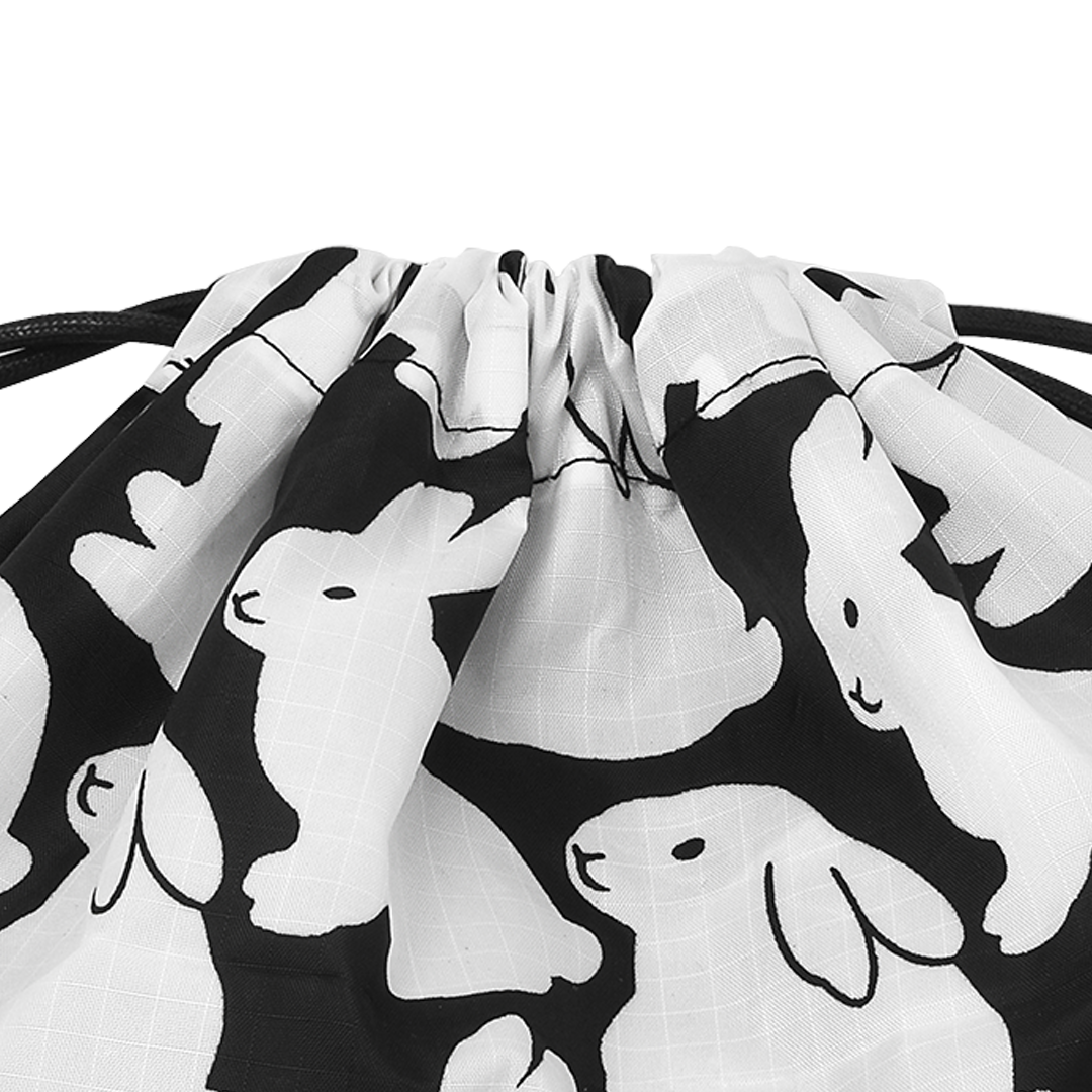 Ripstop Little Black Bunnies Plump Pouch