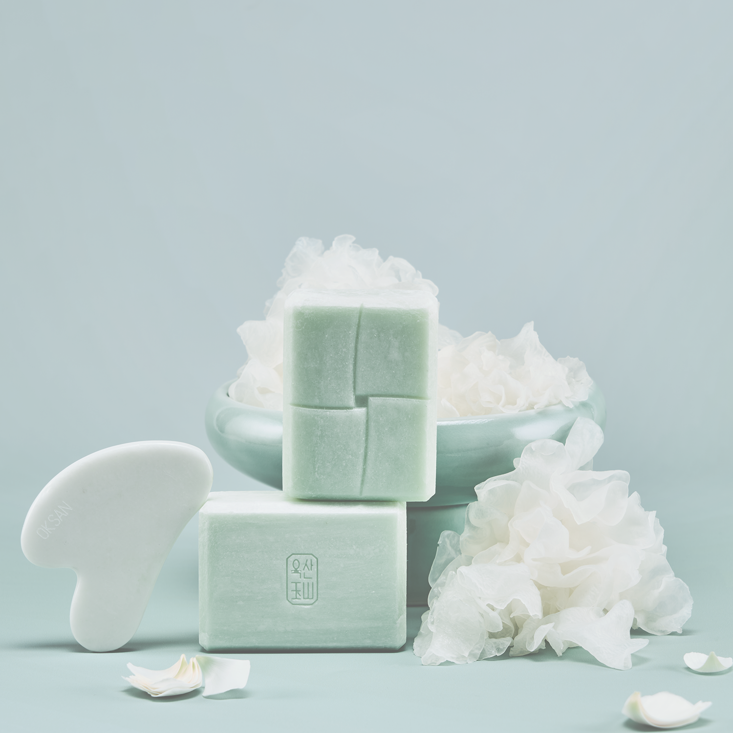 Jade Perfume Pack Soap Guasha Set [Moran Rose]