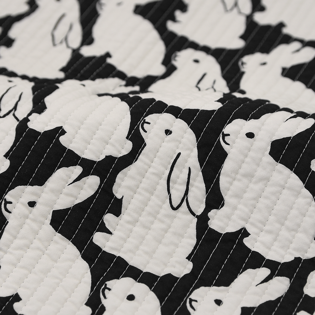 Quilting Little Black Bunnies Half Pouch