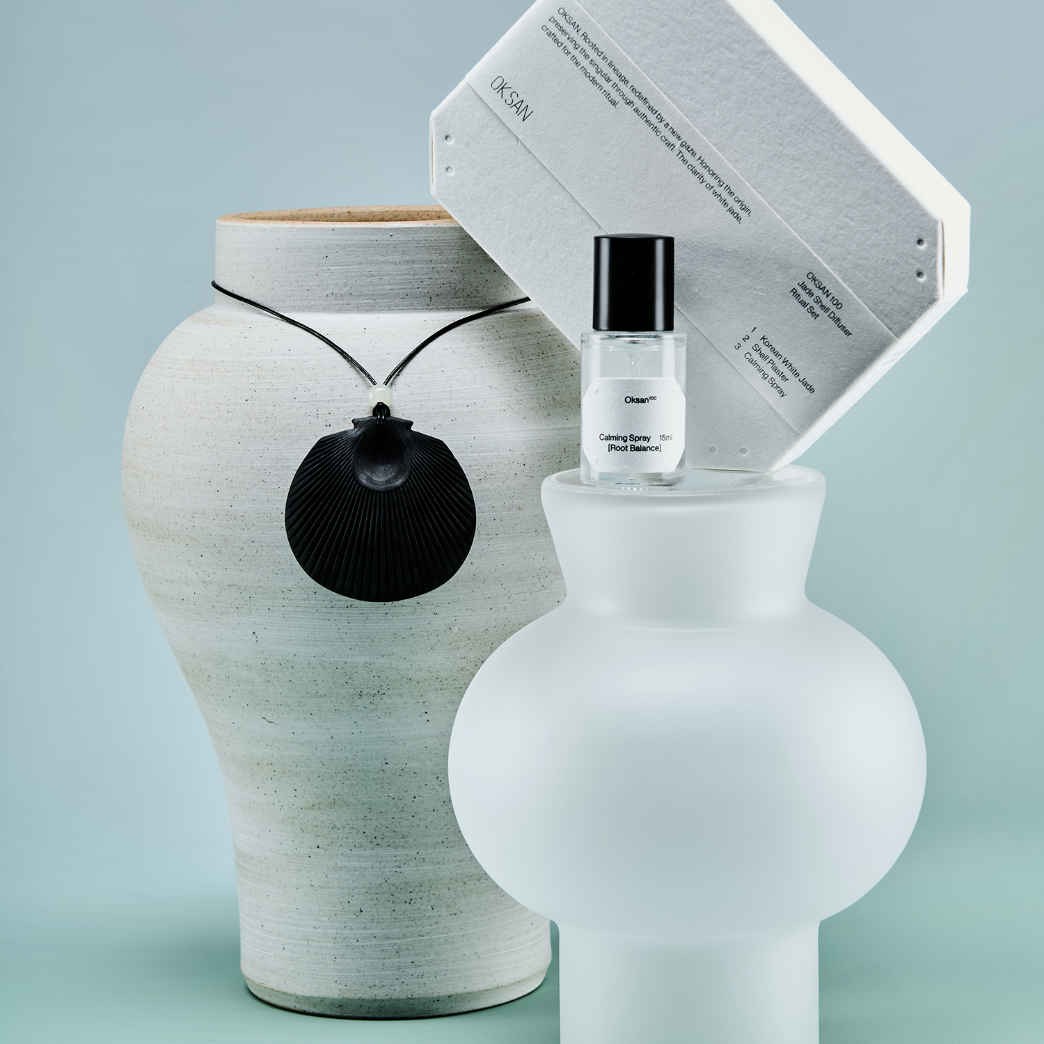 Jade Shell Diffuser Ritual Set [Root Balance]