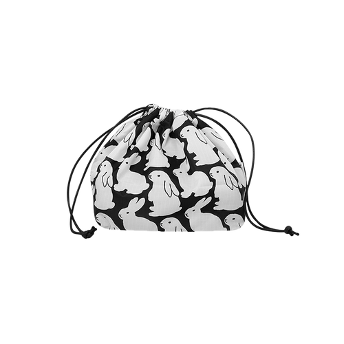 Little Black Bunnies ripstop plump pouch by Kitty Bunny Pony