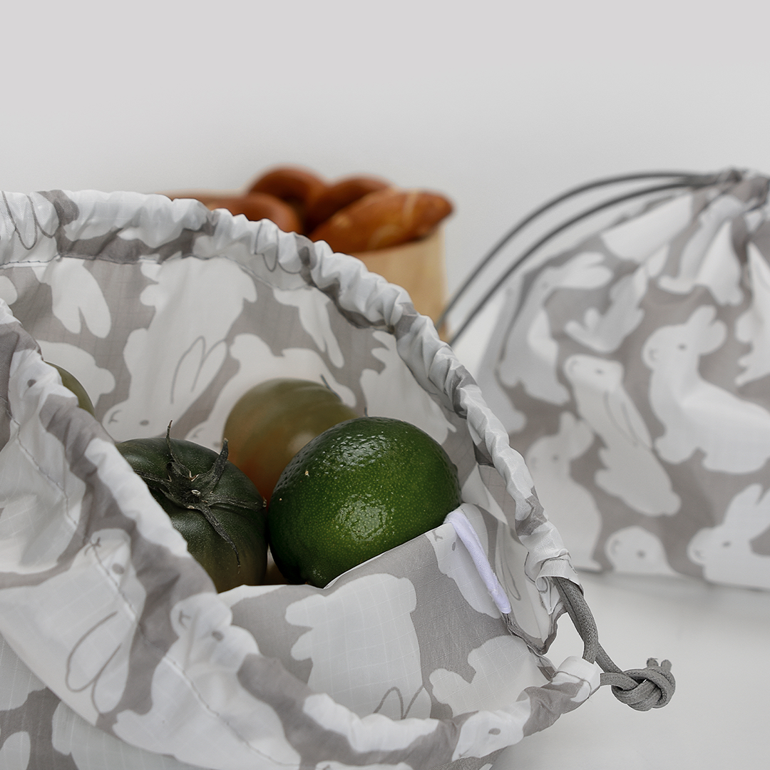 Ripstop Little Gray Bunnies Plump Pouch