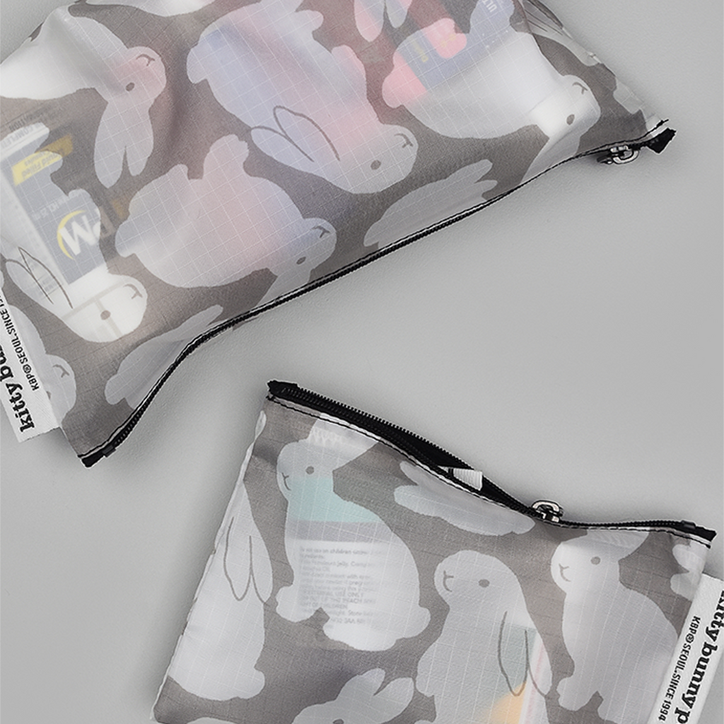 Ripstop Little Gray Bunnies Pouch