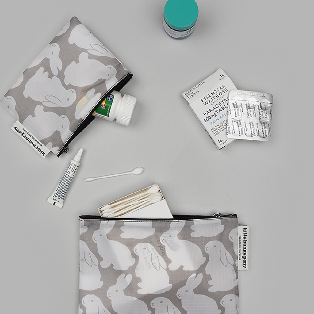 Ripstop Little Gray Bunnies Pouch