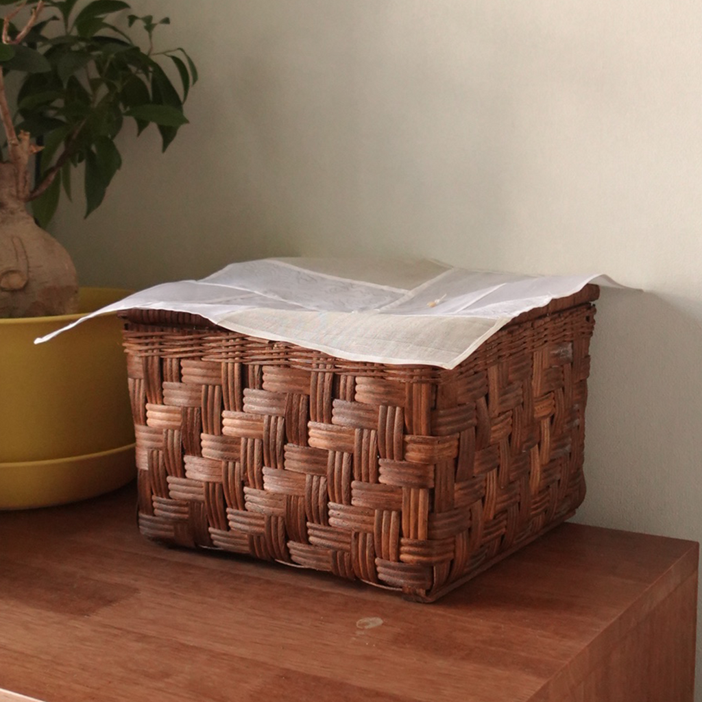 Jogakbo Silk Table Cover by Yuree — hand-pieced Korean silk patchwork, 30x30cm