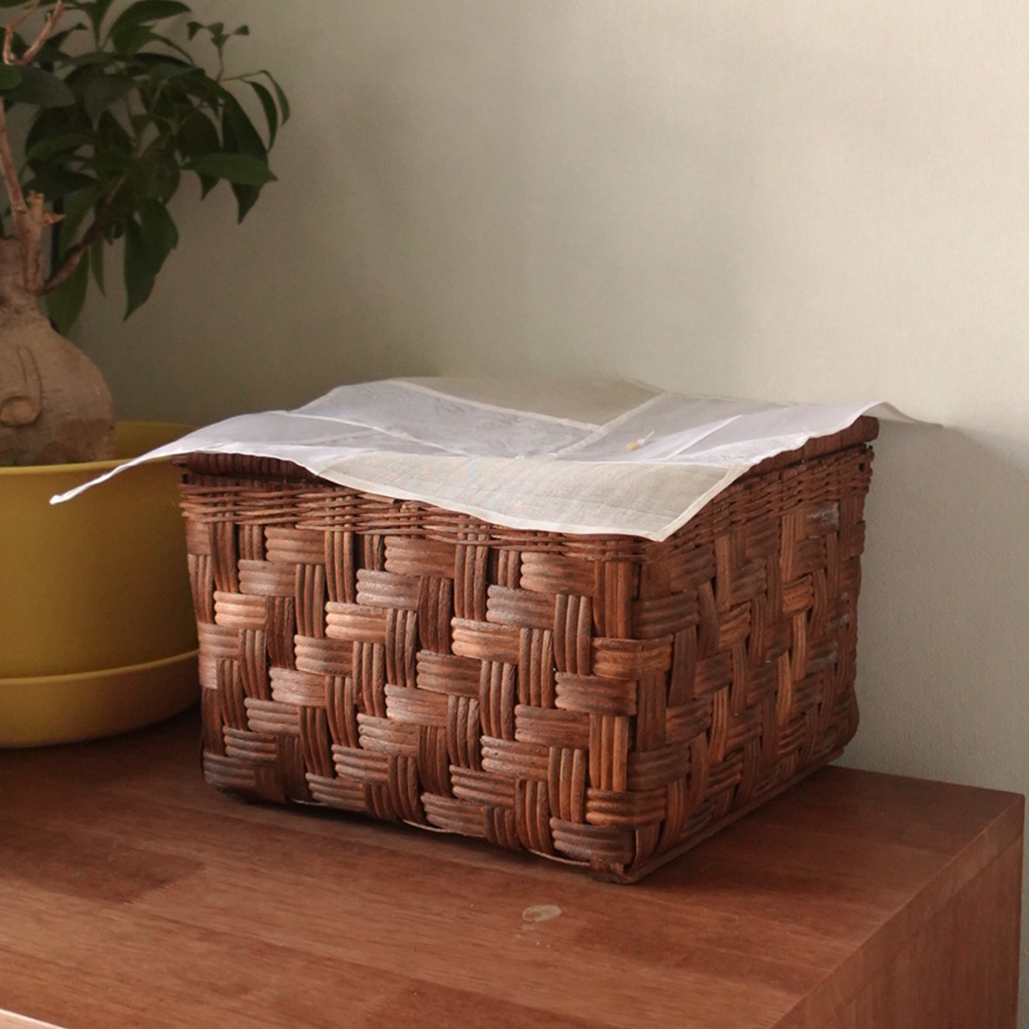 Jogakbo Silk Table Cover by Yuree — hand-pieced Korean silk patchwork, 30x30cm