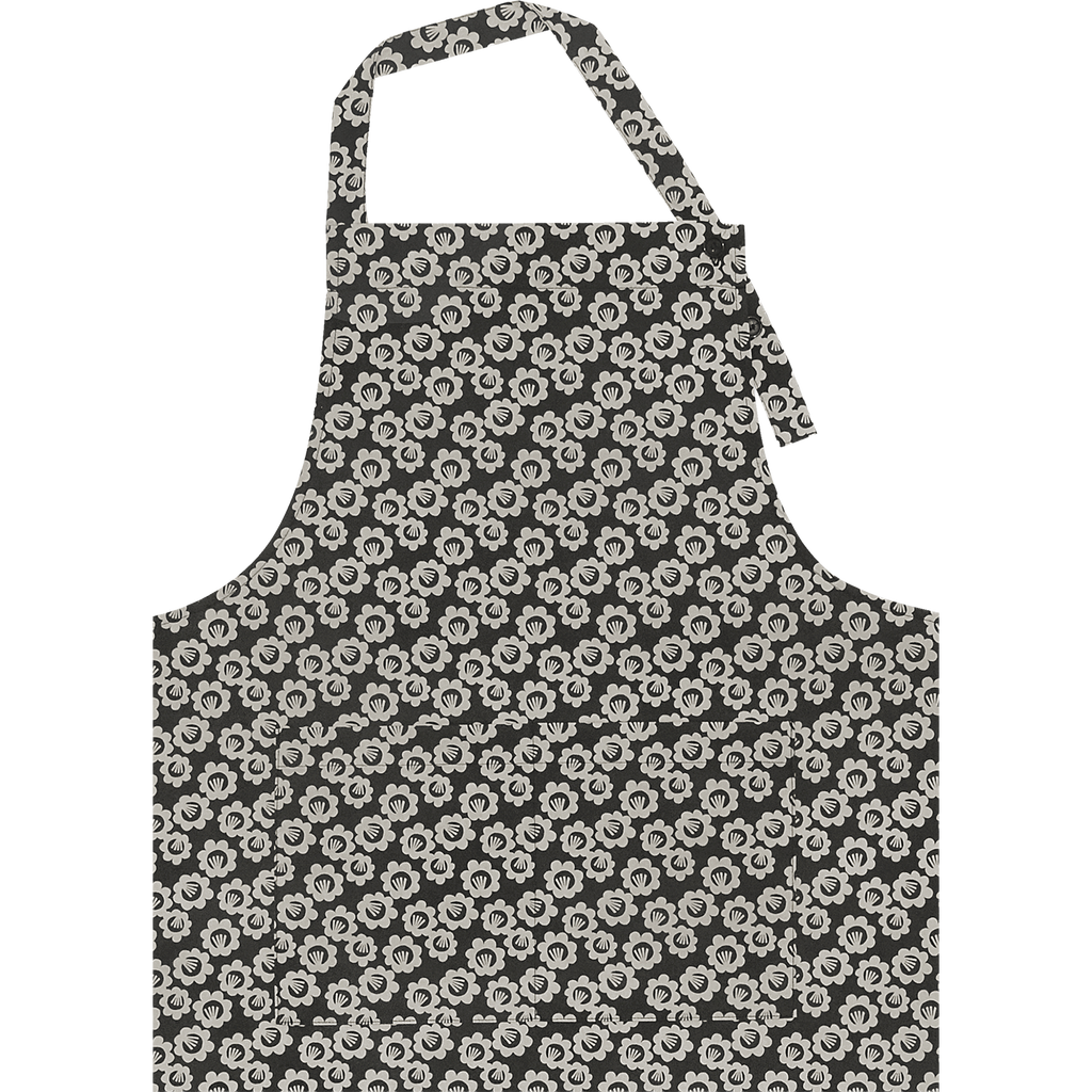 Black Pansy Long Apron by Jessica Nielsen