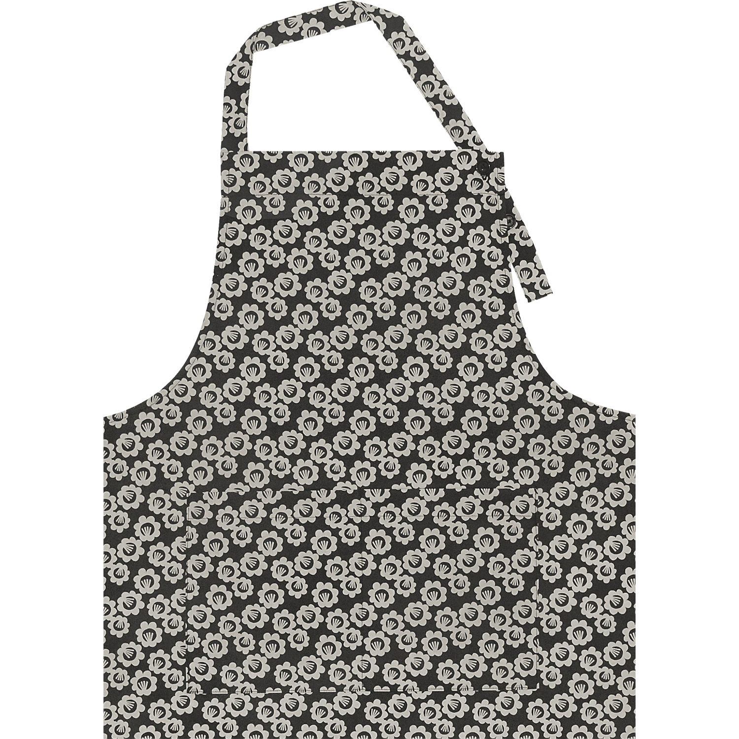 Black Pansy Long Apron by Jessica Nielsen