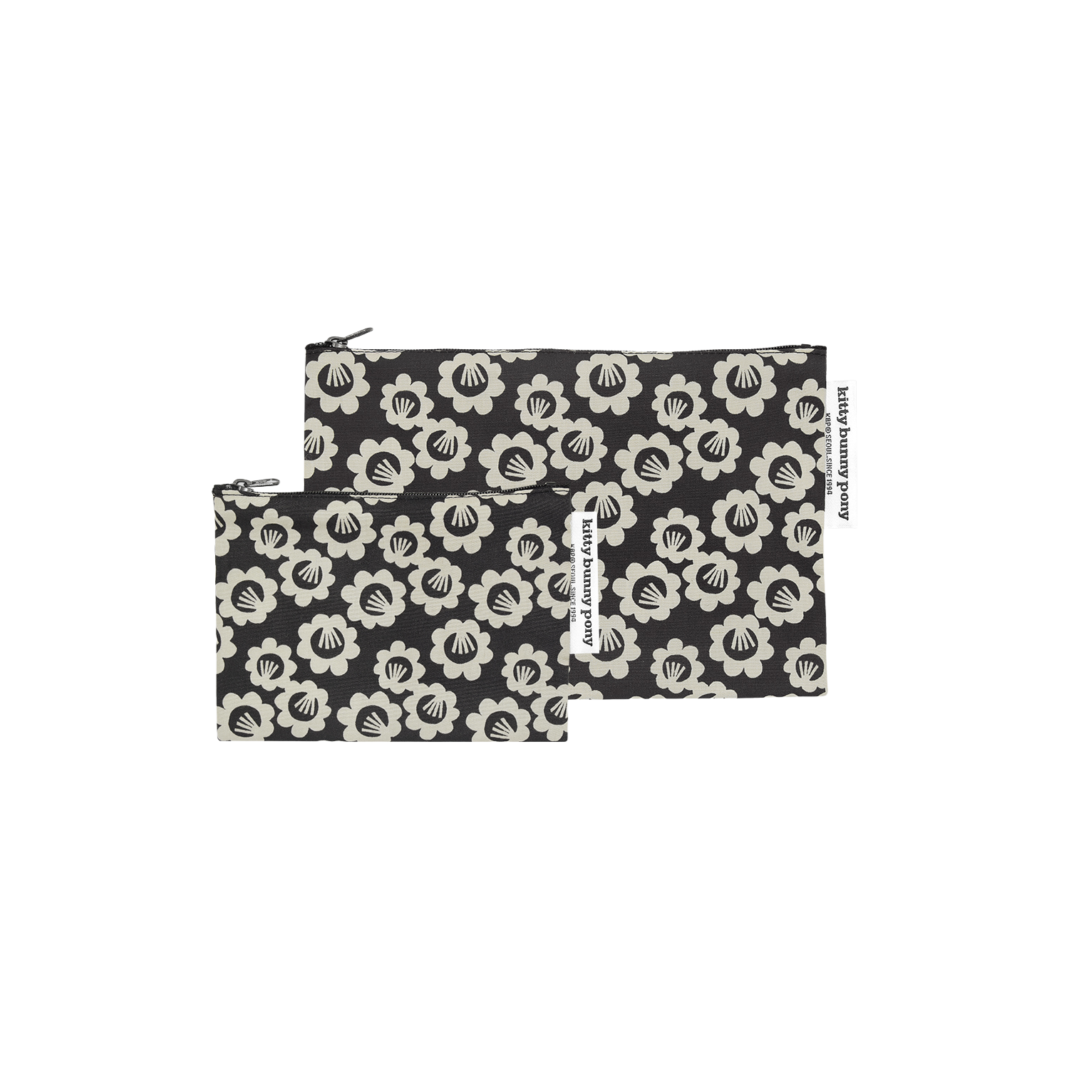 Black Pansy Pouch by Jessica Nielsen