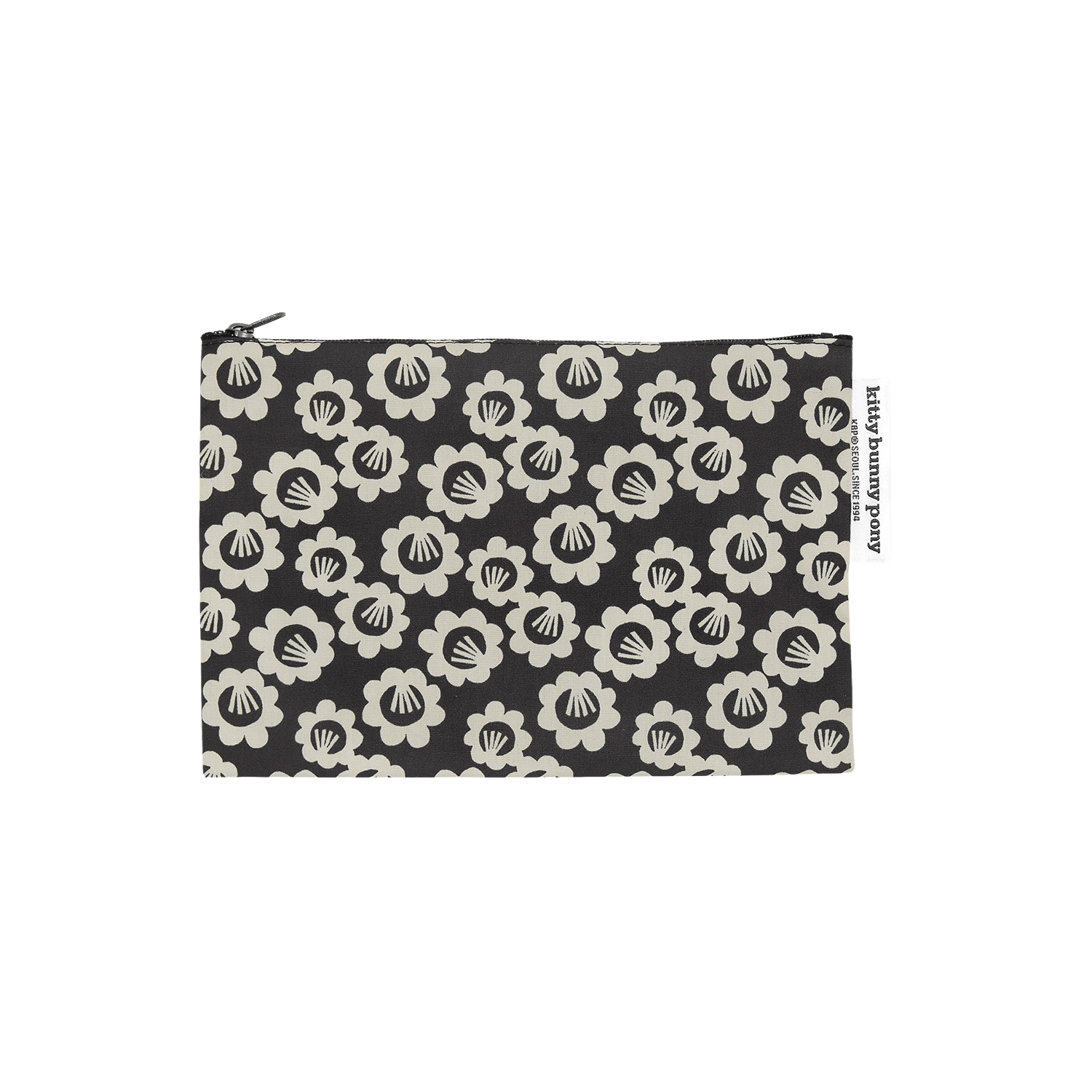 Black Pansy Pouch by Jessica Nielsen