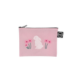 Grove Bunny embroidered zip pouch in baby pink by Kitty Bunny Pony