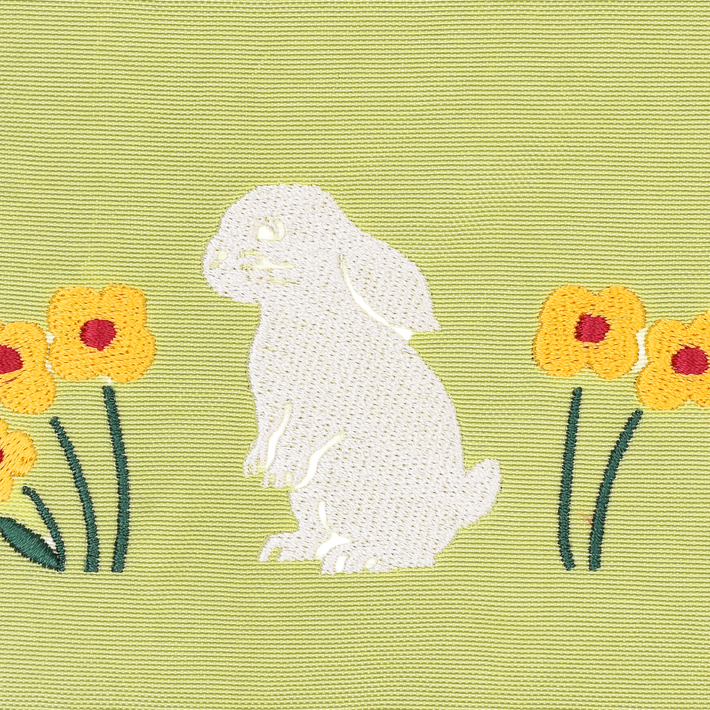 Embroidery Pouch Grove Bunny Lime