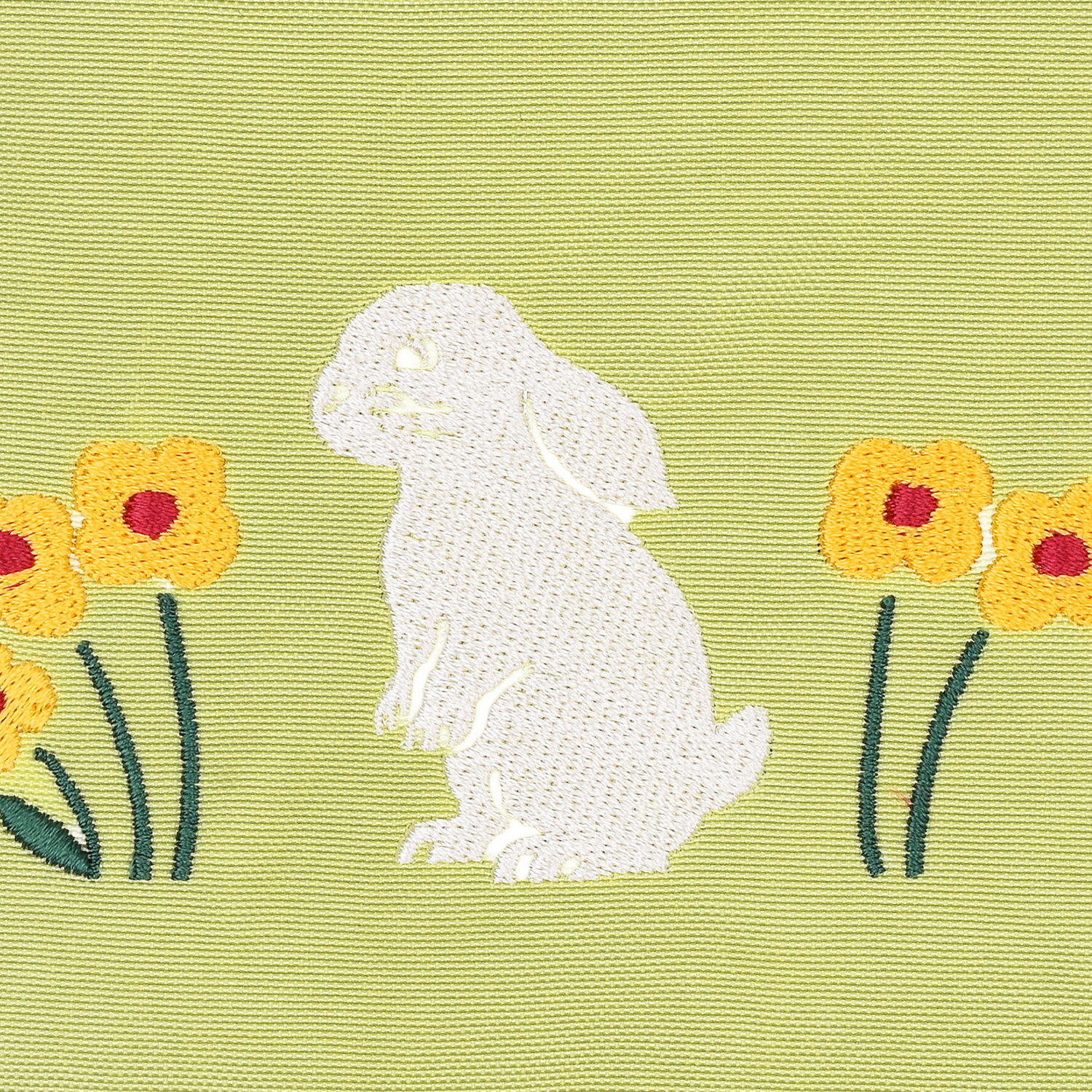Embroidery Pouch Grove Bunny Lime