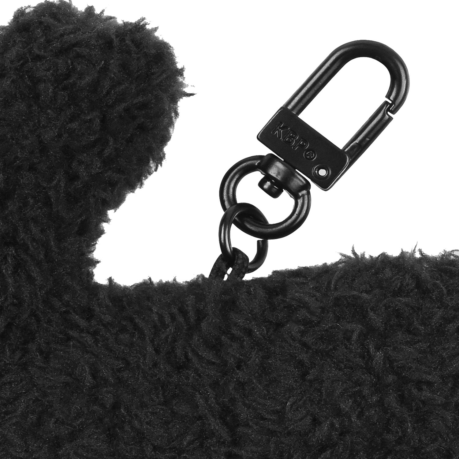 Key Ring Happy Bunny Black Plush
