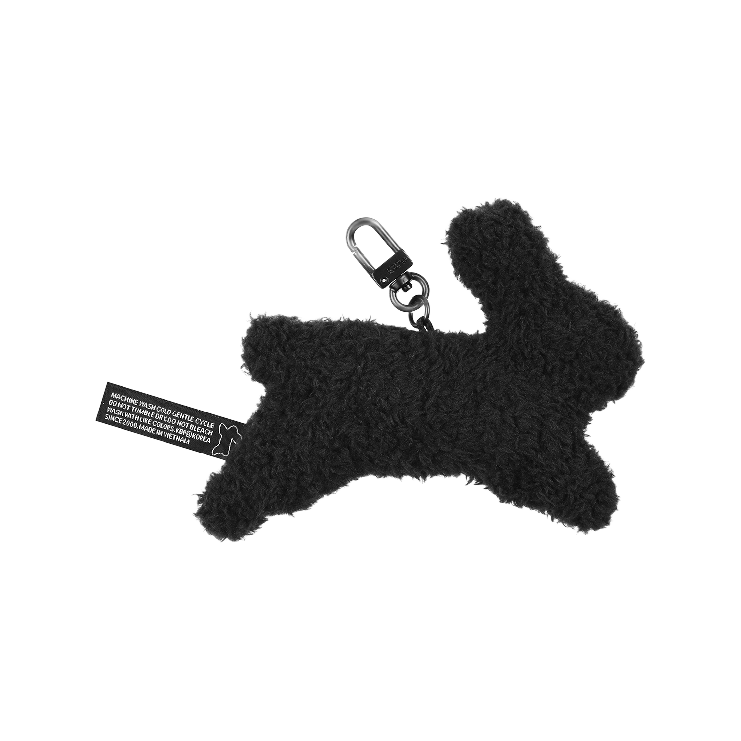 Key Ring Happy Bunny Black Plush