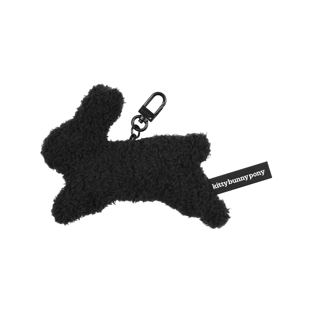 Key Ring Happy Bunny Black Plush