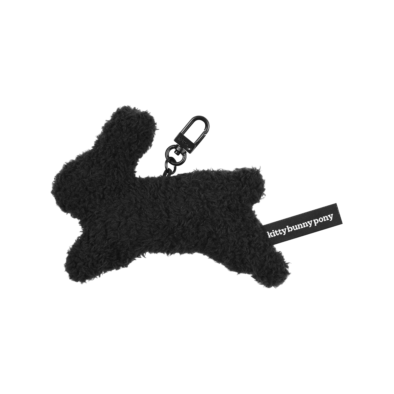 Key Ring Happy Bunny Black Plush