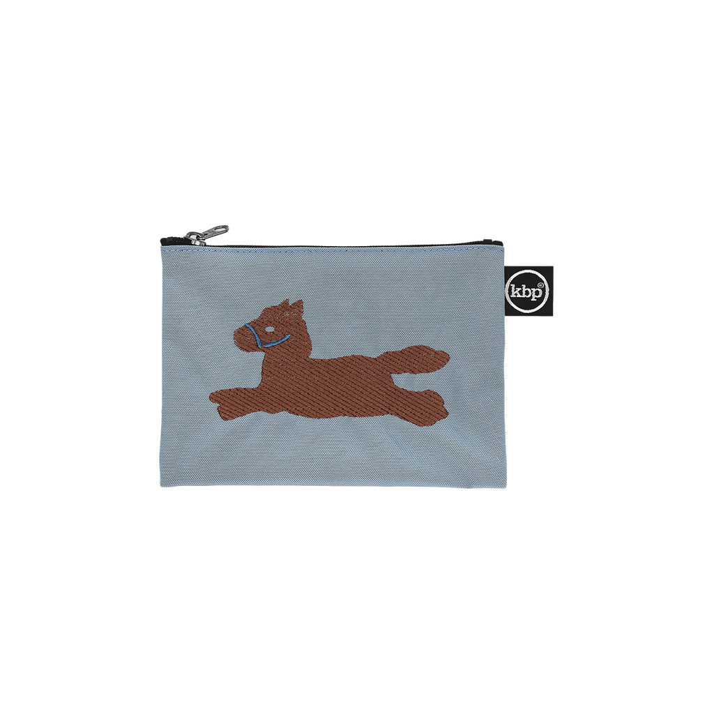 Happy Pony embroidered zip pouch by Kitty Bunny Pony