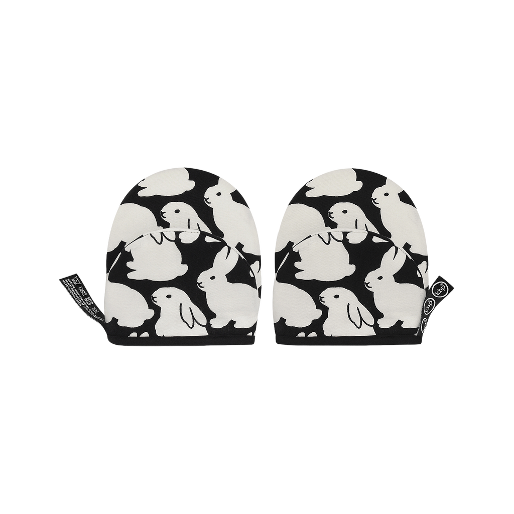 Little Black Bunnies mini oven mitts by Kitty Bunny Pony