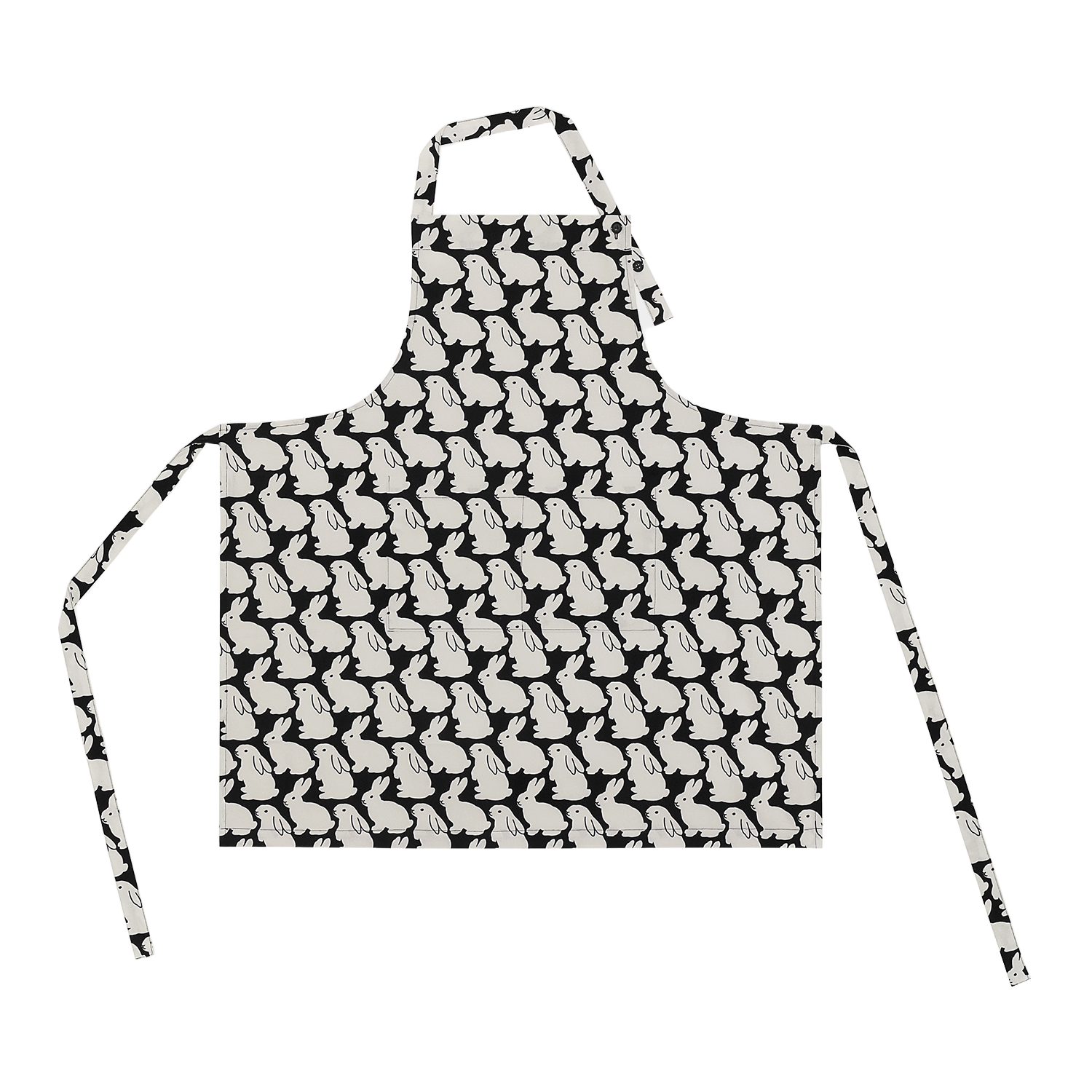 Little Black Bunnies Long Apron
