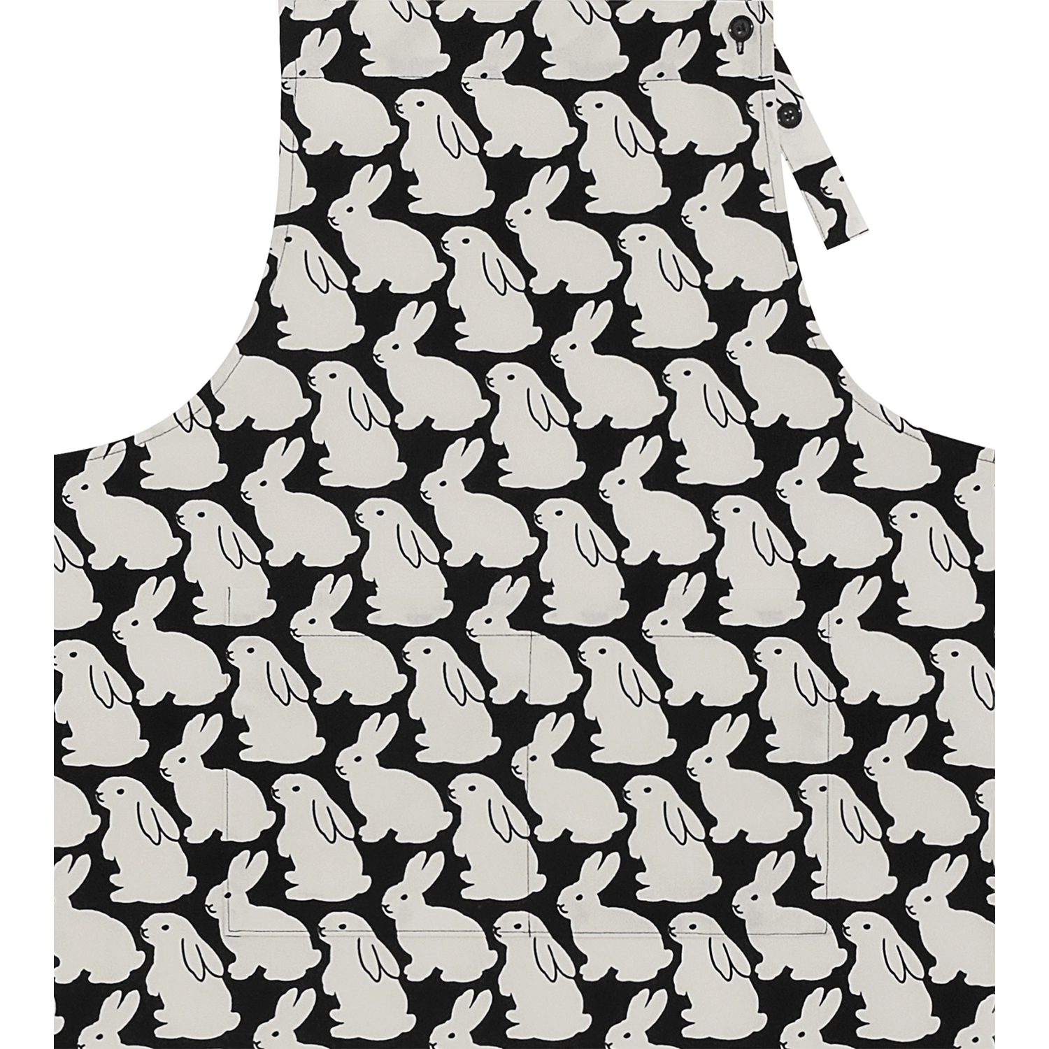 Little Black Bunnies Long Apron