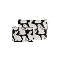 Little Black Bunnies flat zip pouch by Kitty Bunny Pony