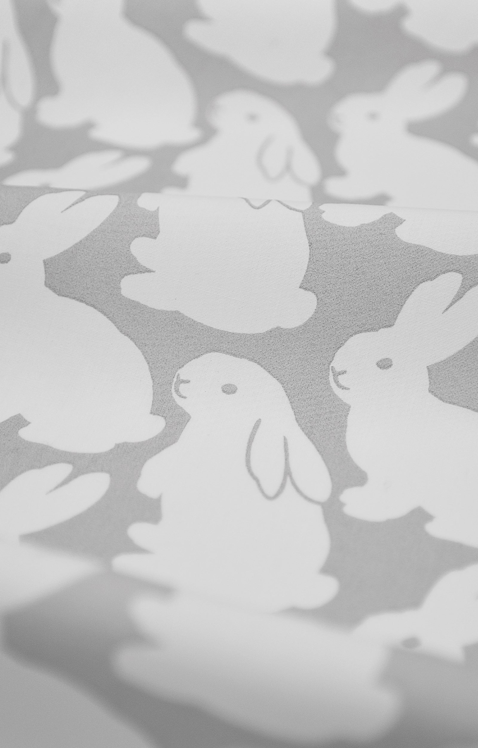 Pajama Set Plain Little Bunnies Short Sleeve Grey