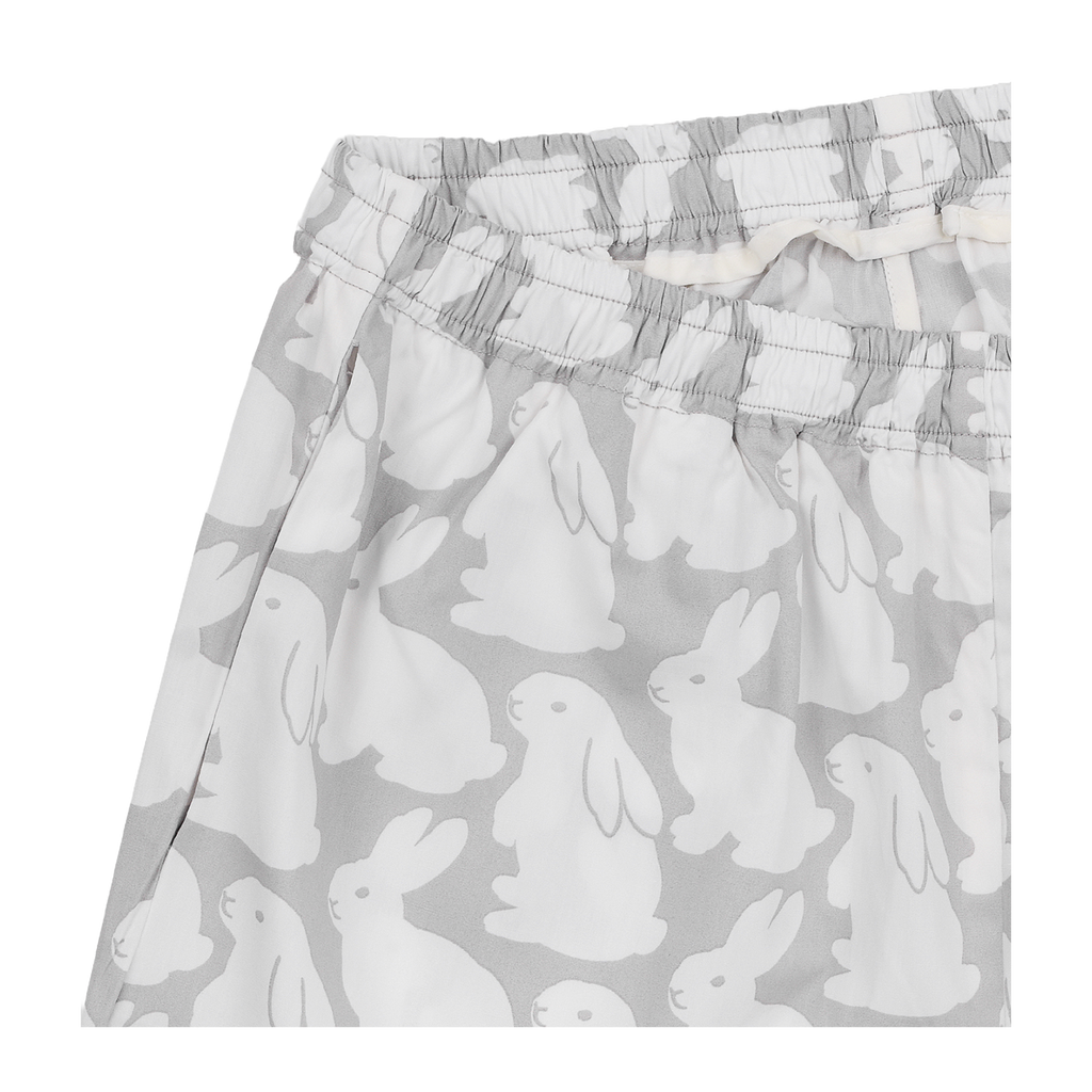 Pajama Set Plain Little Bunnies Long Sleeve Grey