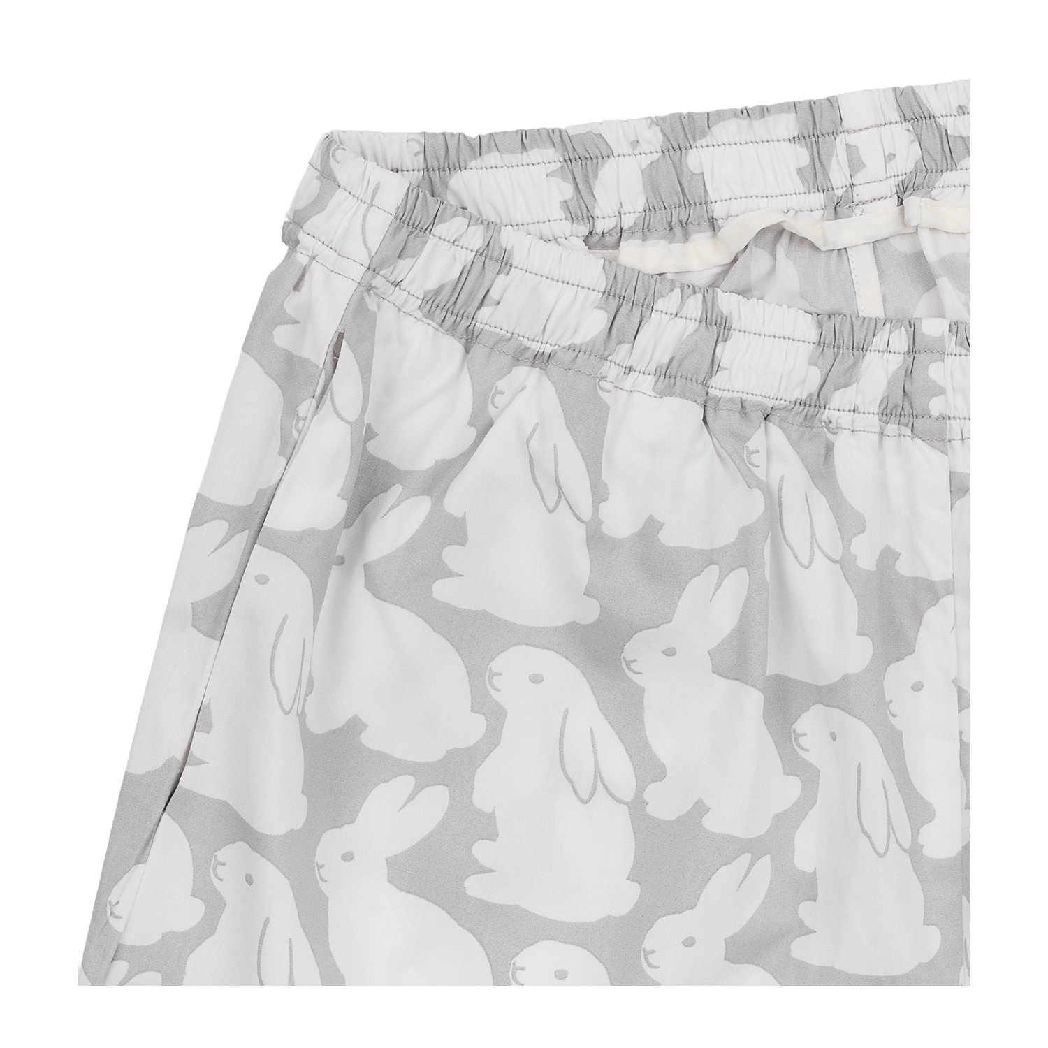 Pajama Set Plain Little Bunnies Long Sleeve Grey