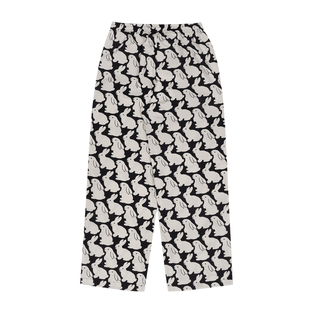 Pajama Set Plain Little Bunnies Long Sleeve Black