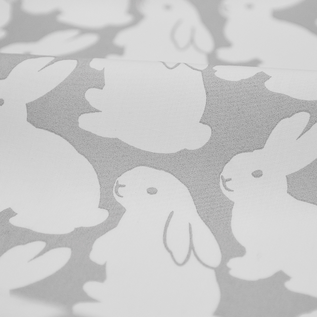 Pajama Set Plain Little Bunnies Long Sleeve Grey