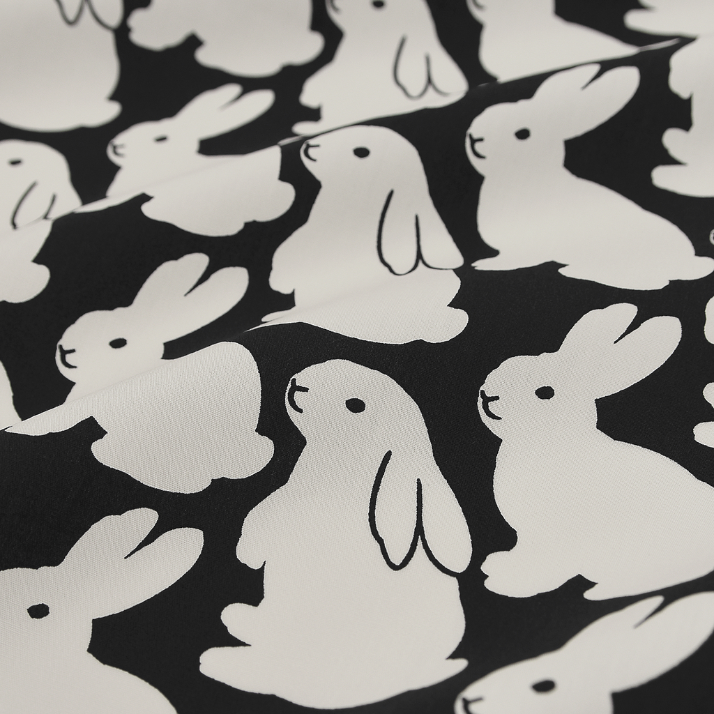 Pillowcase Plain Little Black Bunnies