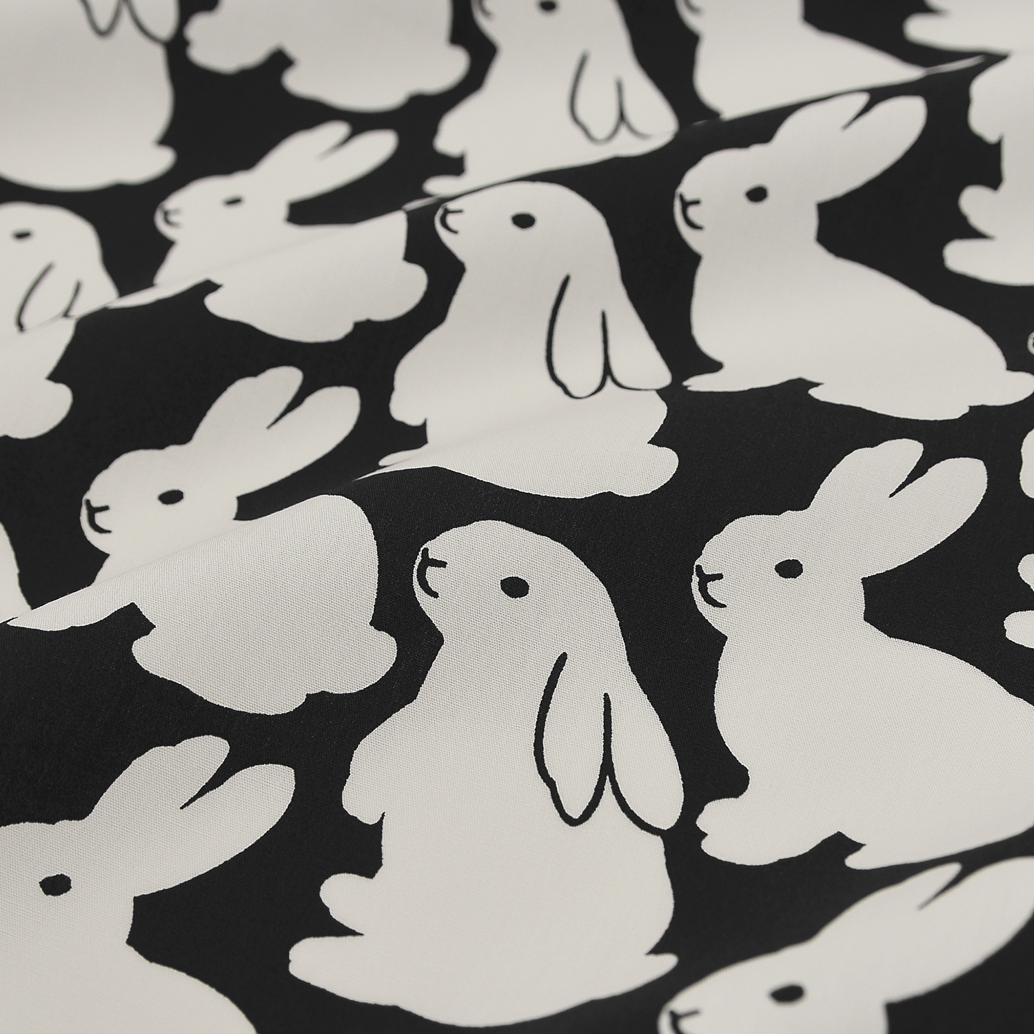 Pillowcase Plain Little Black Bunnies