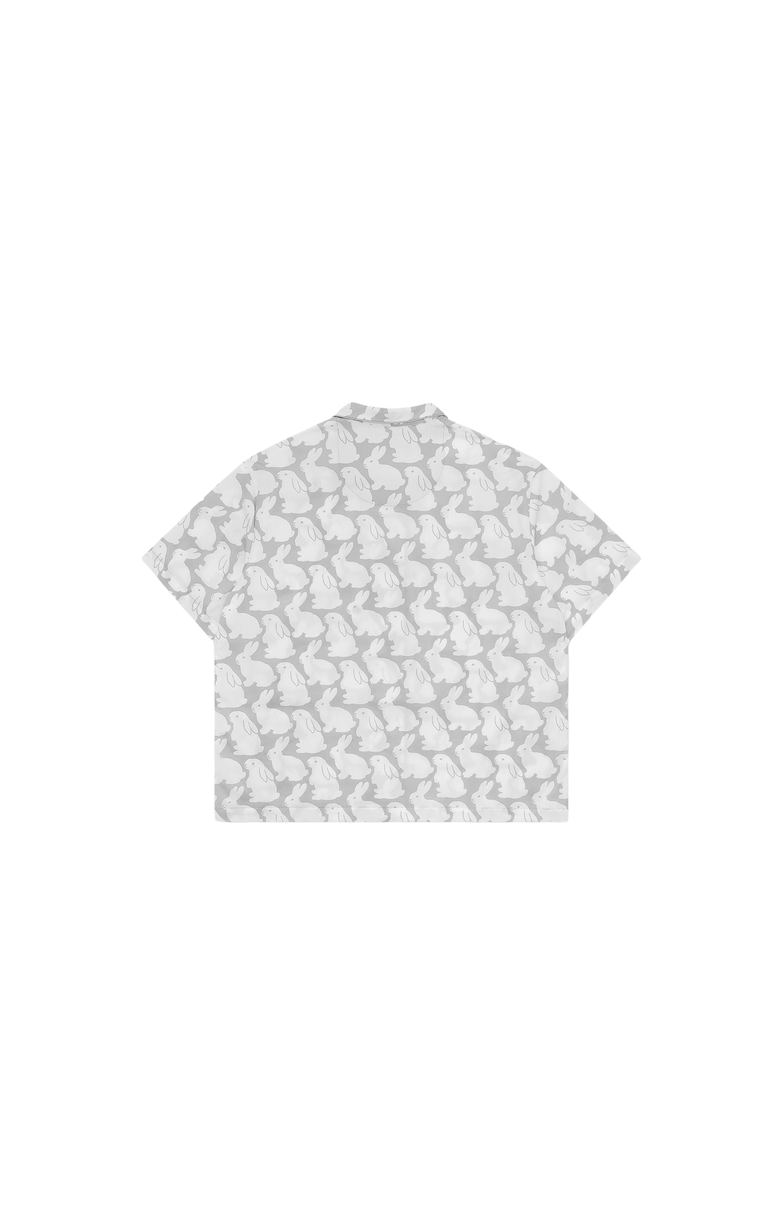 Pajama Set Plain Little Bunnies Short Sleeve Grey