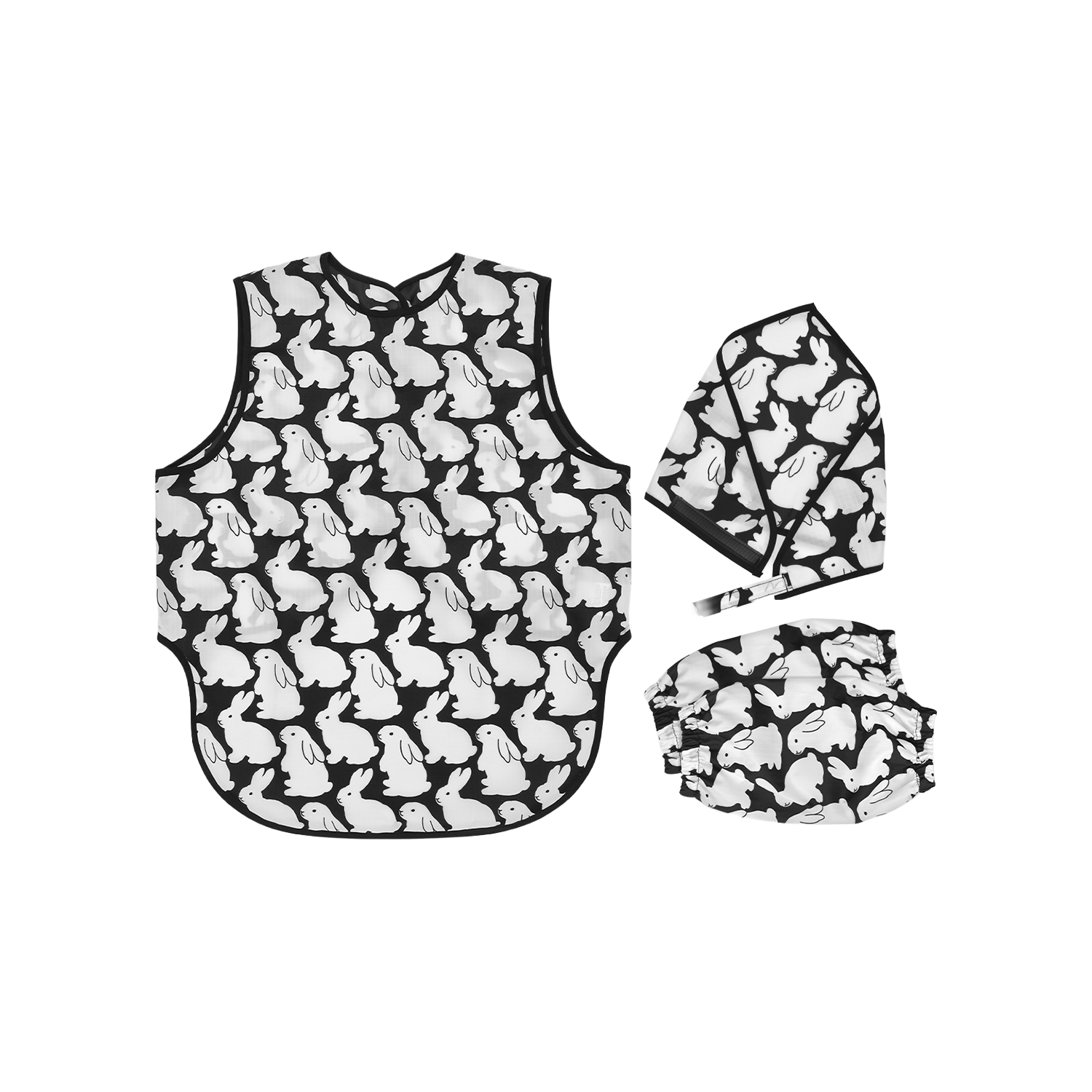 Ripstop Little Black Bunnies Kids Play Set
