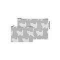 Happy Kitty flat zip pouch by Kitty Bunny Pony