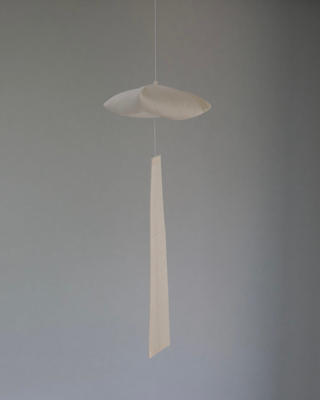 Yuree Oksa Silk Mobile — sheer oksa silk dome and hanging slat, handmade in Korea