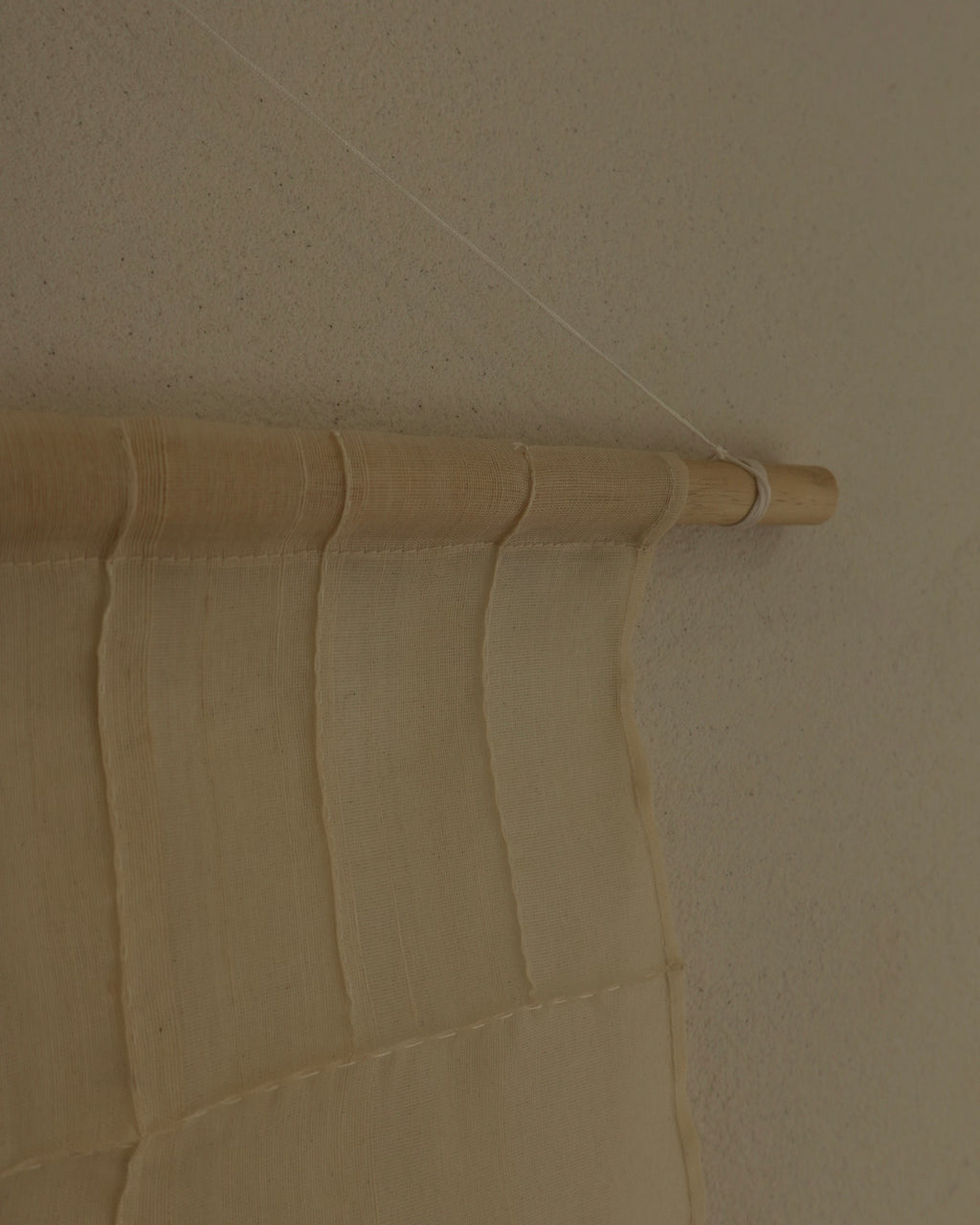 Jogakbo Silk Wall Hanging by Yuree — hand-pieced Korean silk patchwork, 30x40cm with wood dowel